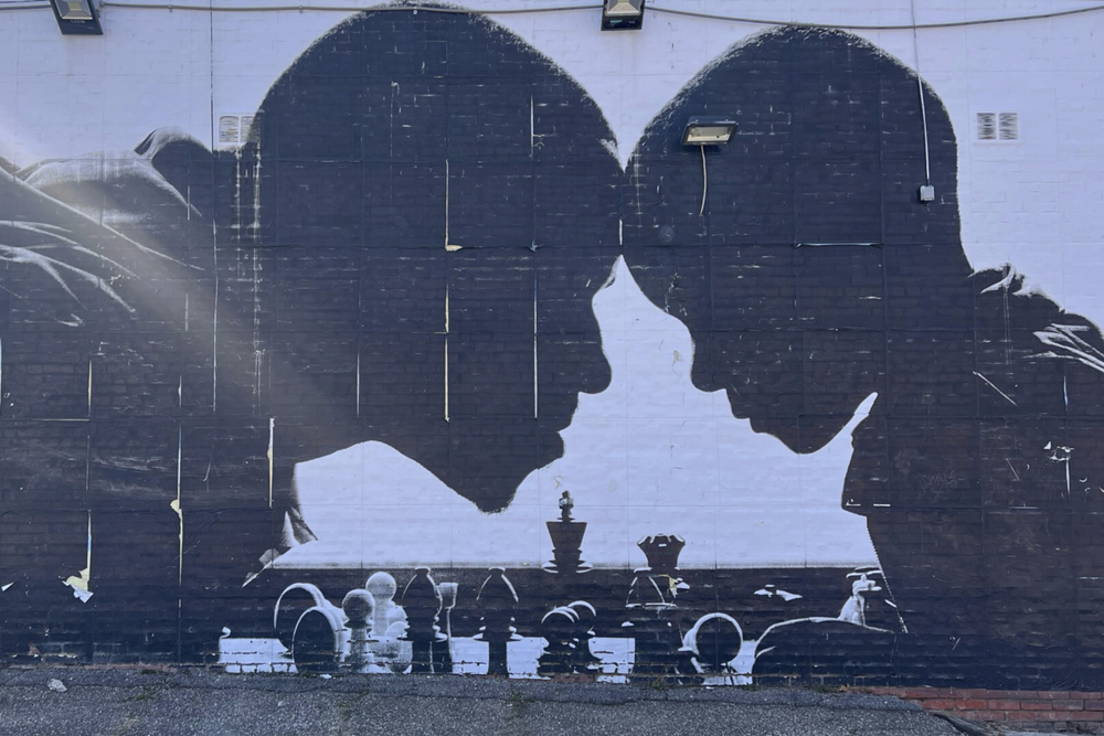 Donald Black of Balance Point Studio will update this mural located on East 142nd Kinsman